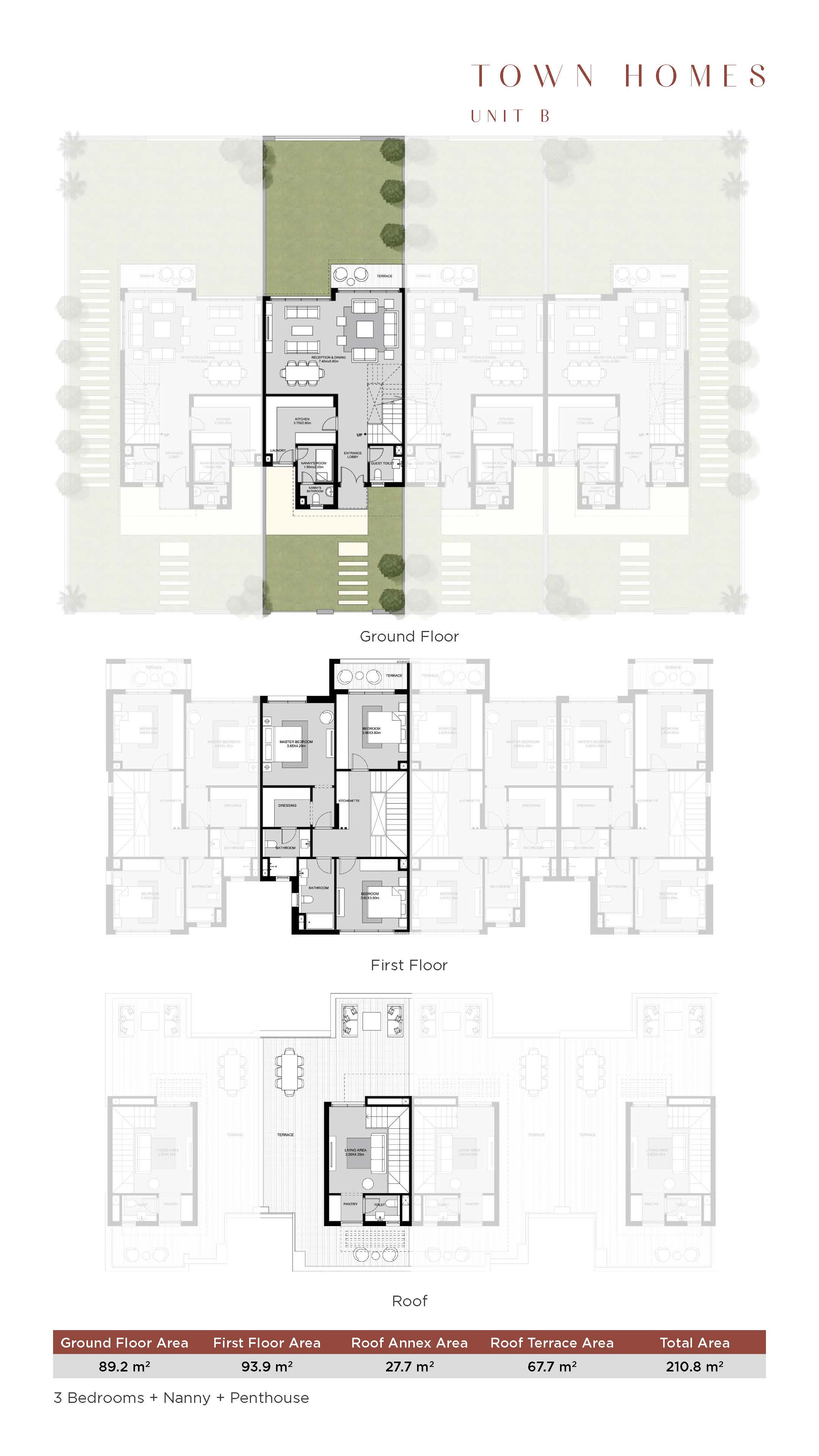 Floor plan for townhouse at The Estates Residence