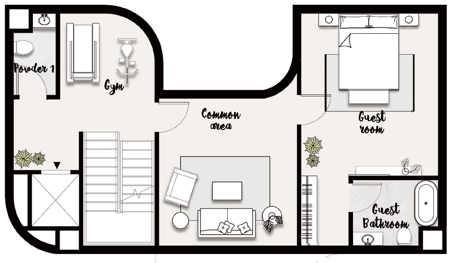 Floor plan for villa at Kinda