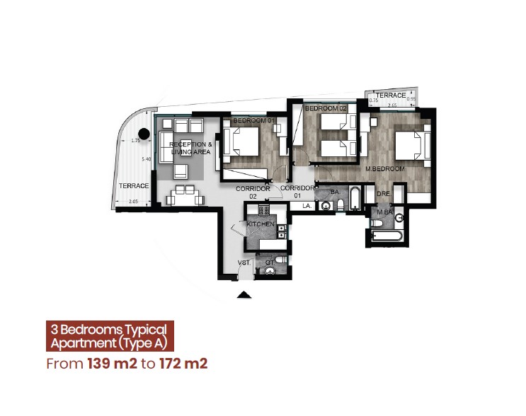 Floor plan for apartment at Armonia