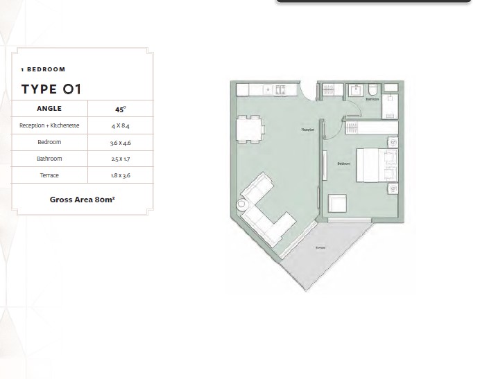 Floor plan for apartment at Fouka Bay