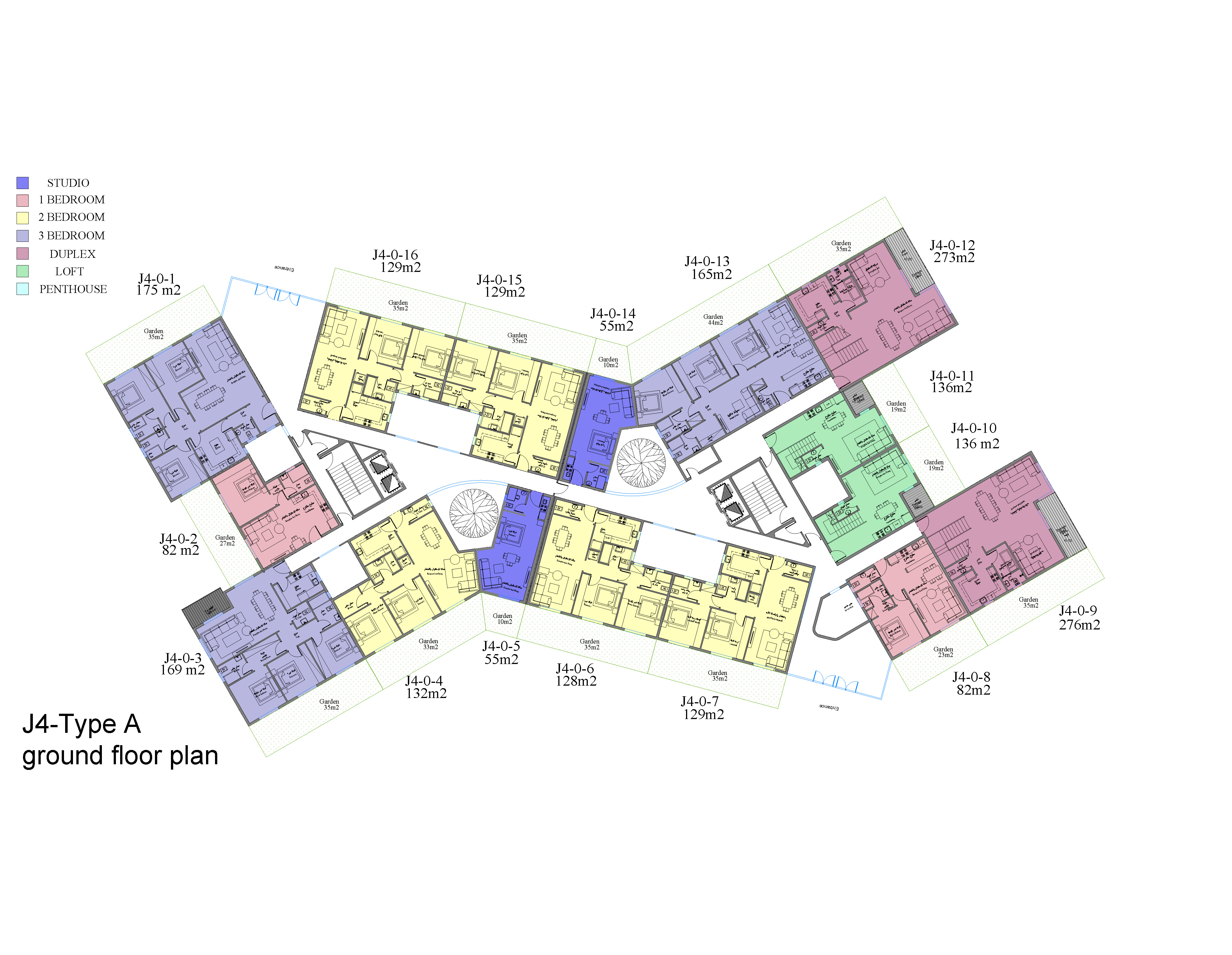 Floor plan for apartment at Jazebeya