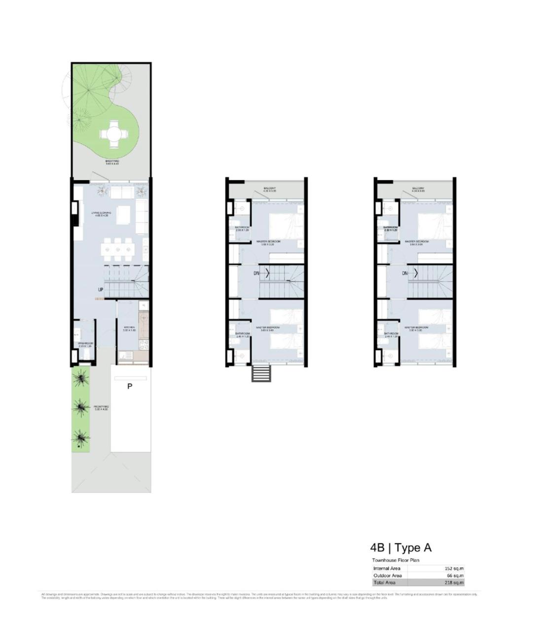 Floor plan for townhouse at Montenapoleone