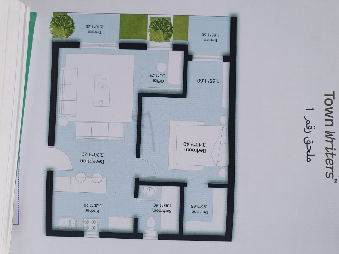 Floor plan for apartment at Notion