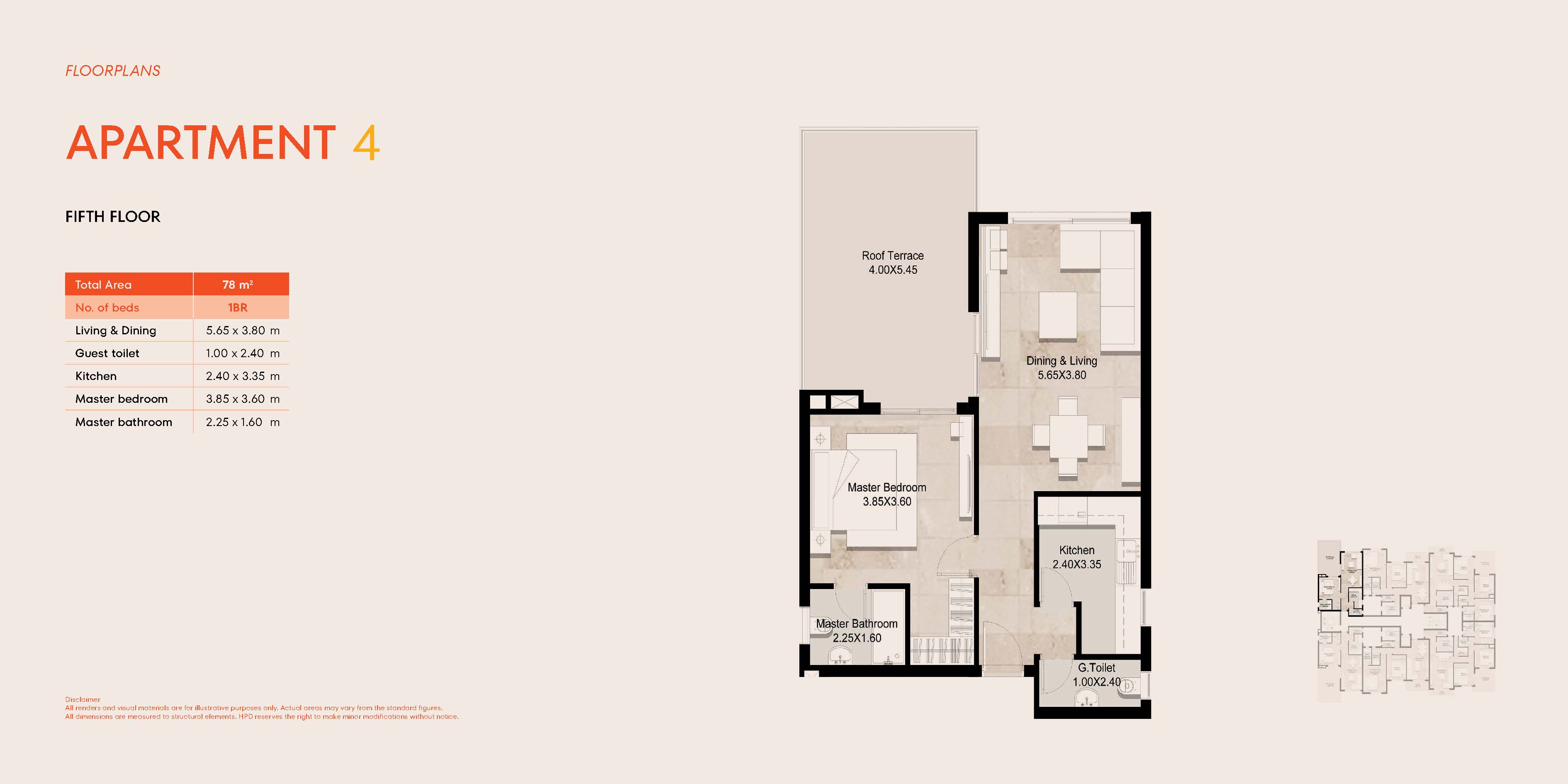 Floor plan for apartment at Parkway Residence - Hyde Park