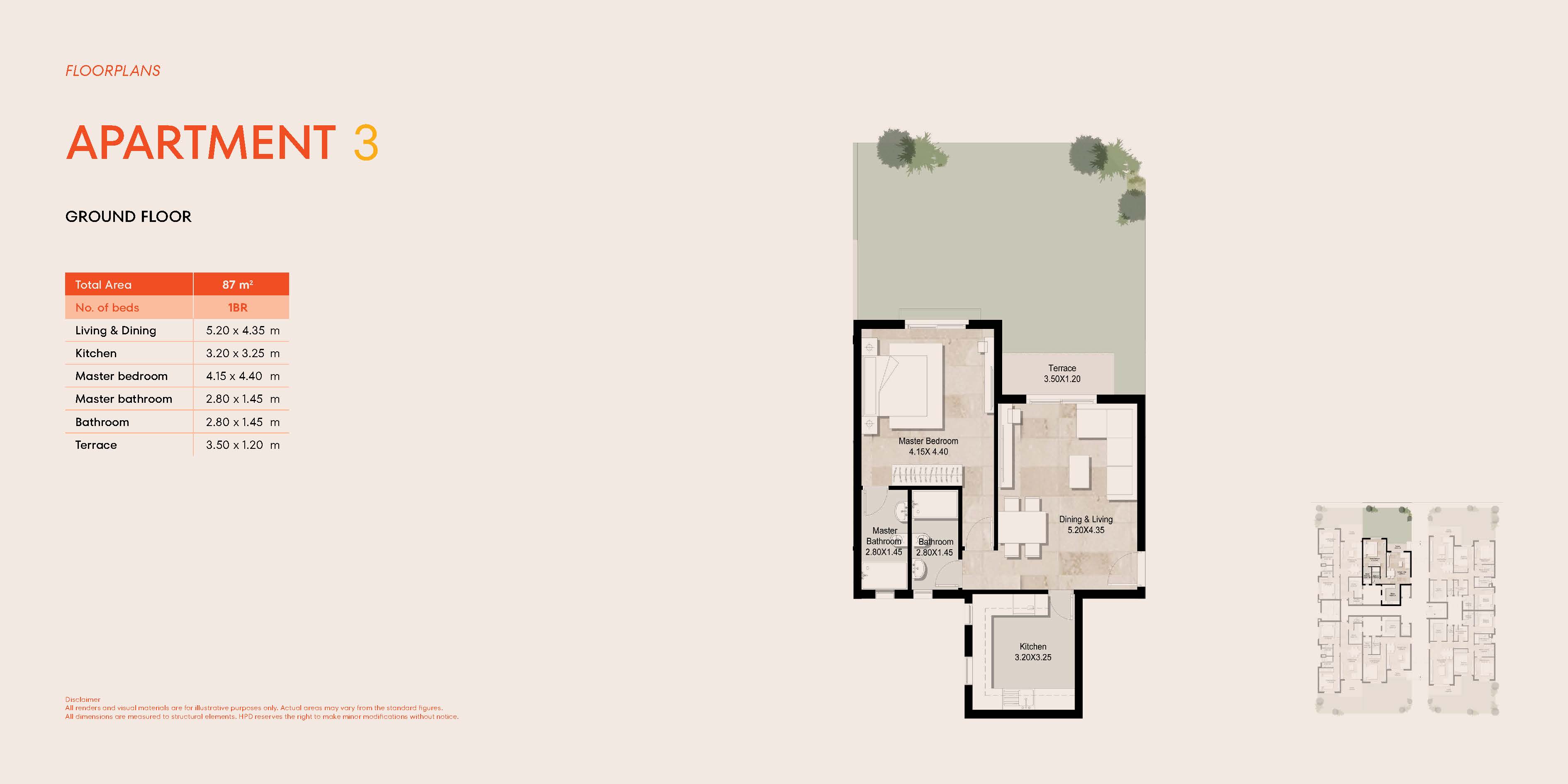 Floor plan for apartment at Parkway Residence - Hyde Park