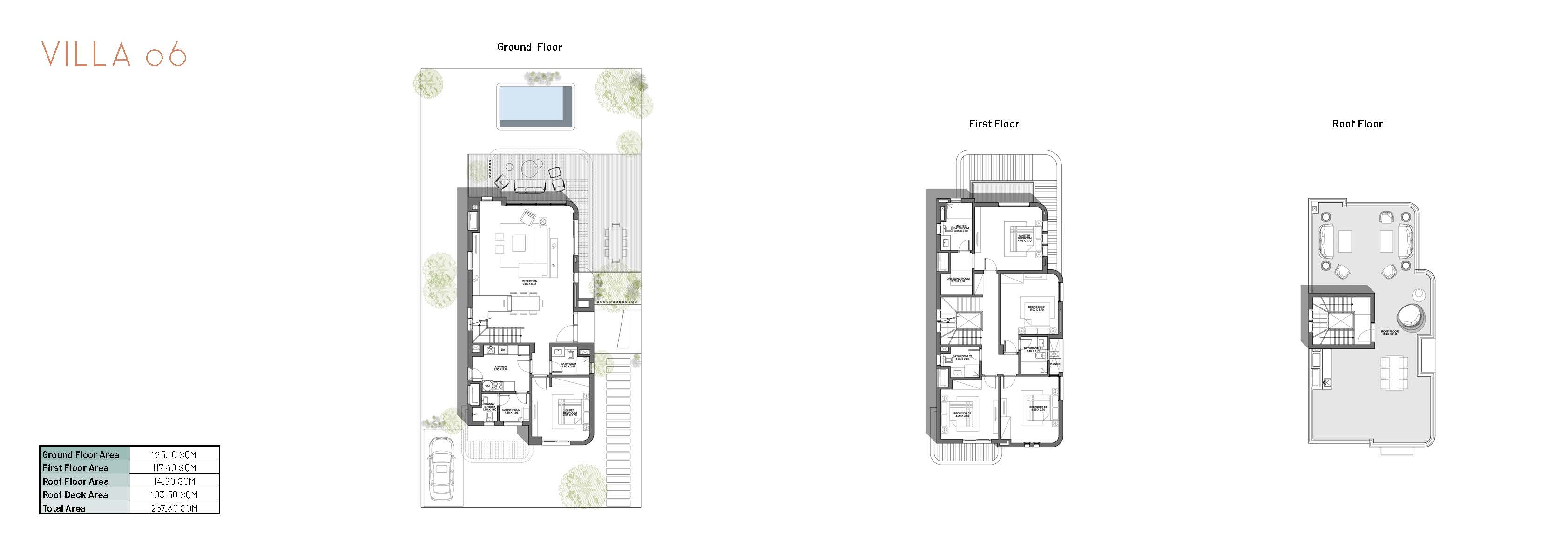 Floor plan for villa at June
