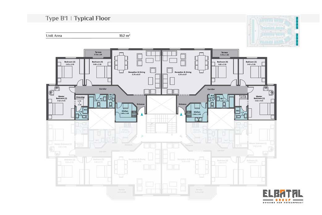 Floor plan for apartment at Rock Vera