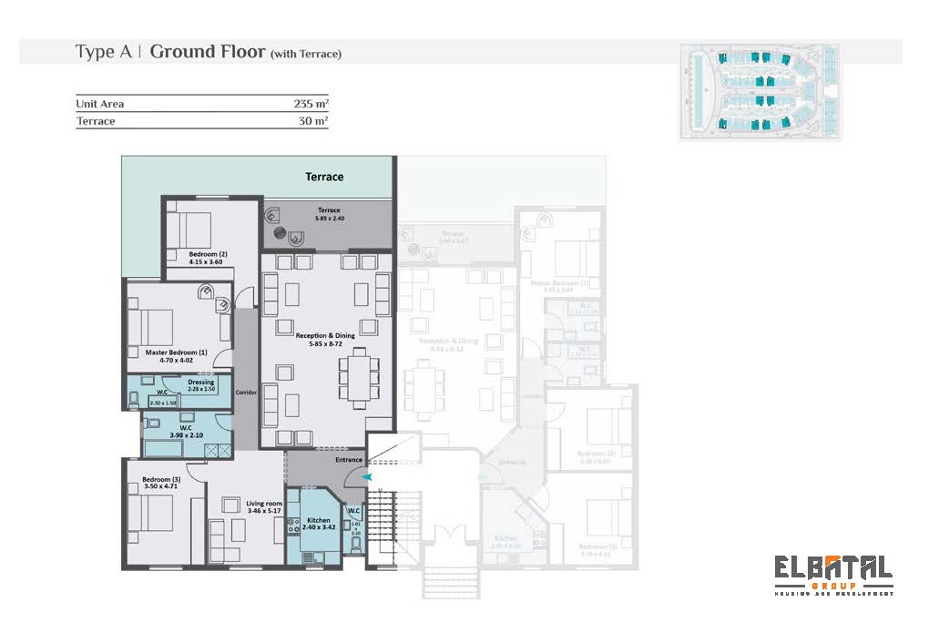 Floor plan for penthouse at Rock Vera