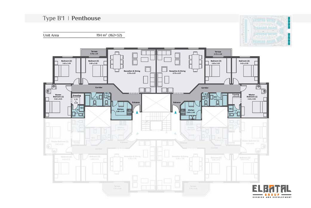 Floor plan for apartment at Rock Vera
