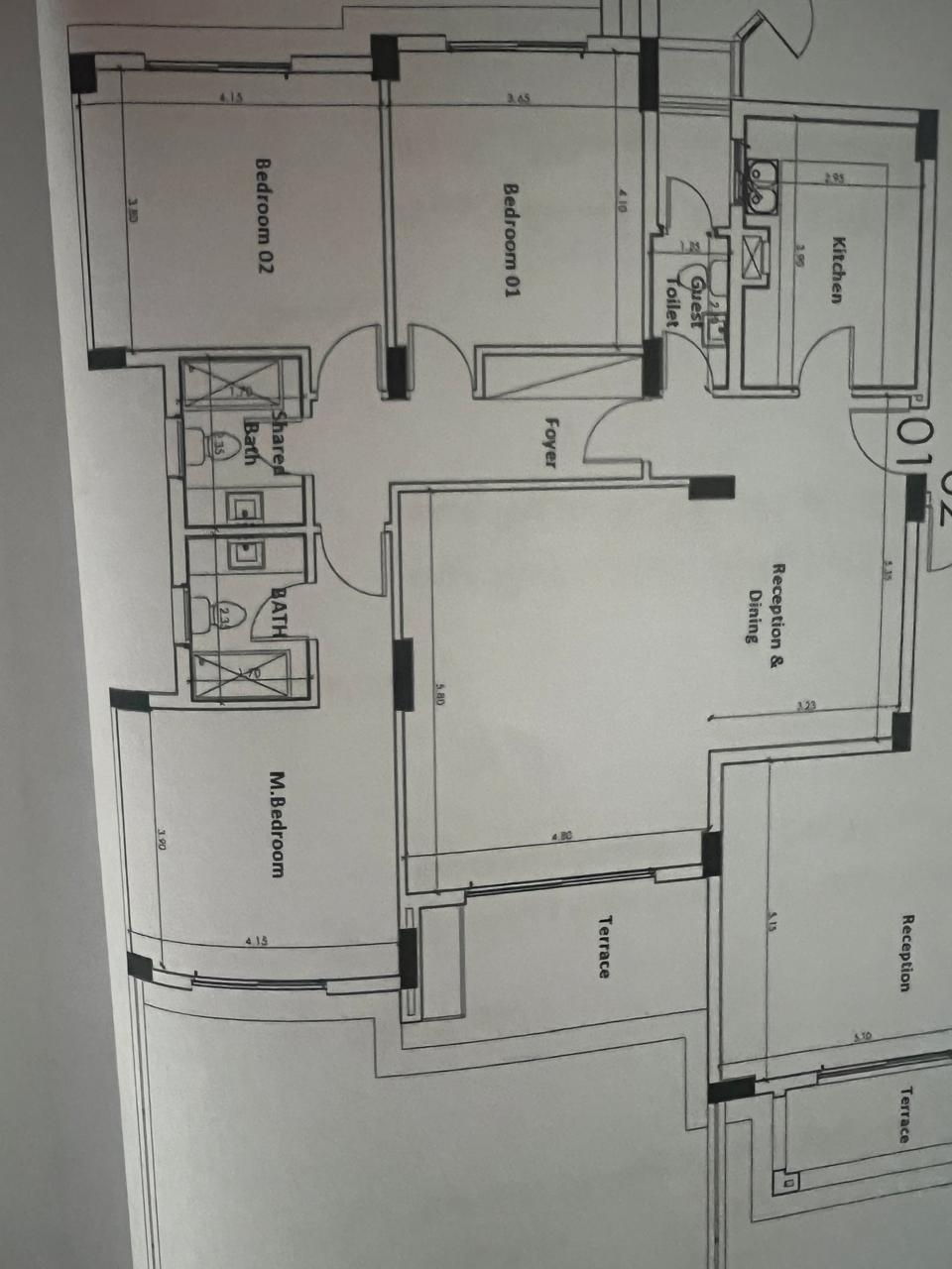 Floor plan for apartment at Palm Parks