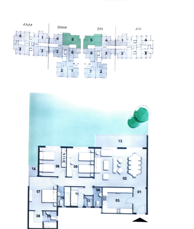 Floor plan for apartment at Il Bosco City