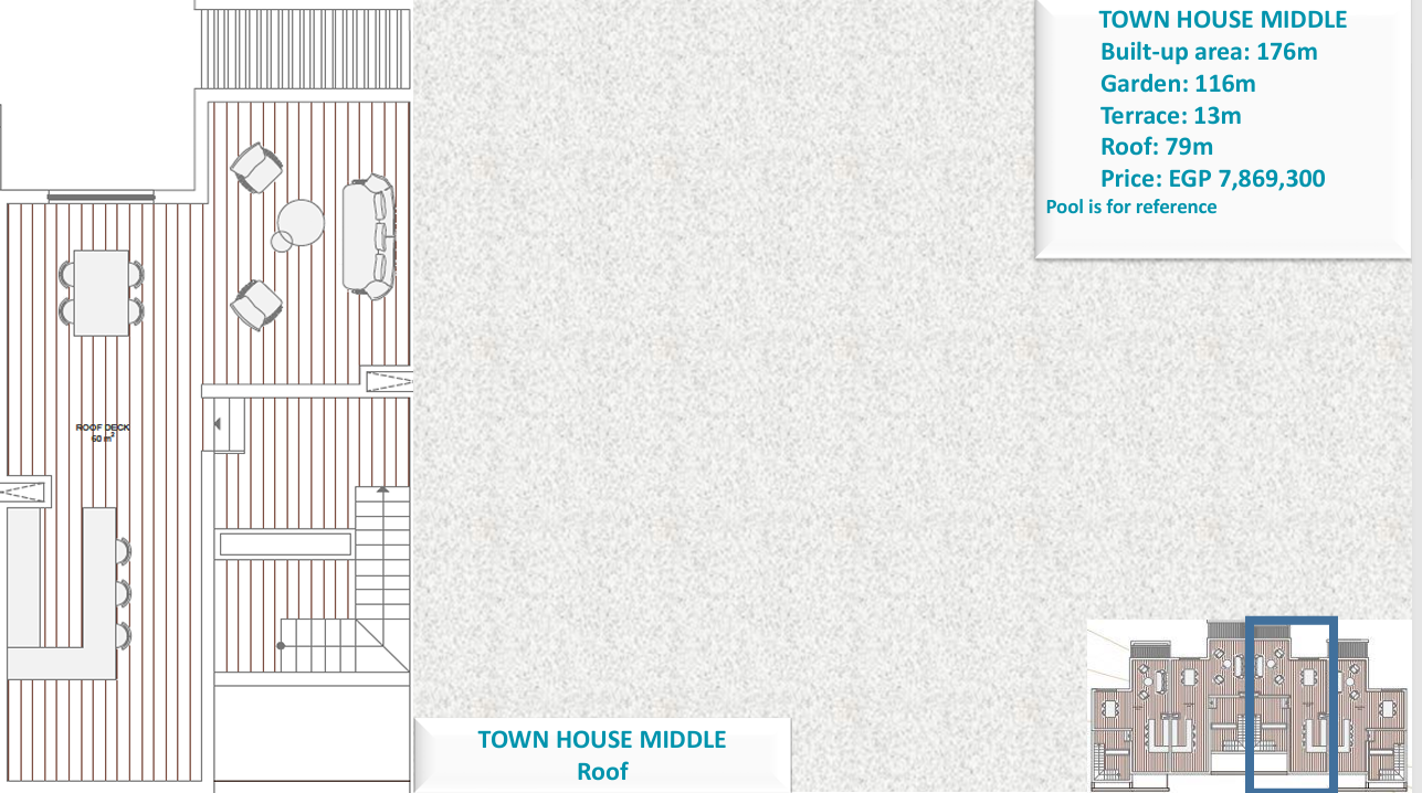 Floor plan for townhouse at Makadi Heights