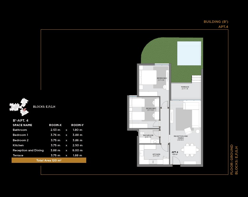 Floor plan for apartment at The Capitalway