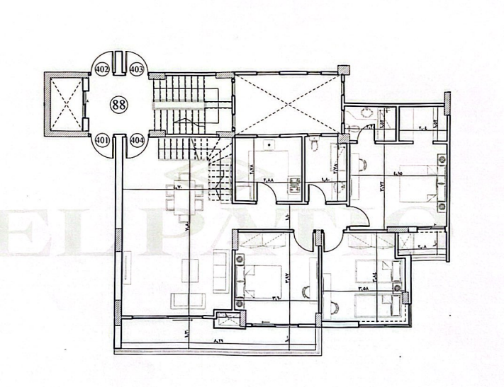 Floor plan for duplex at El Patio Oro