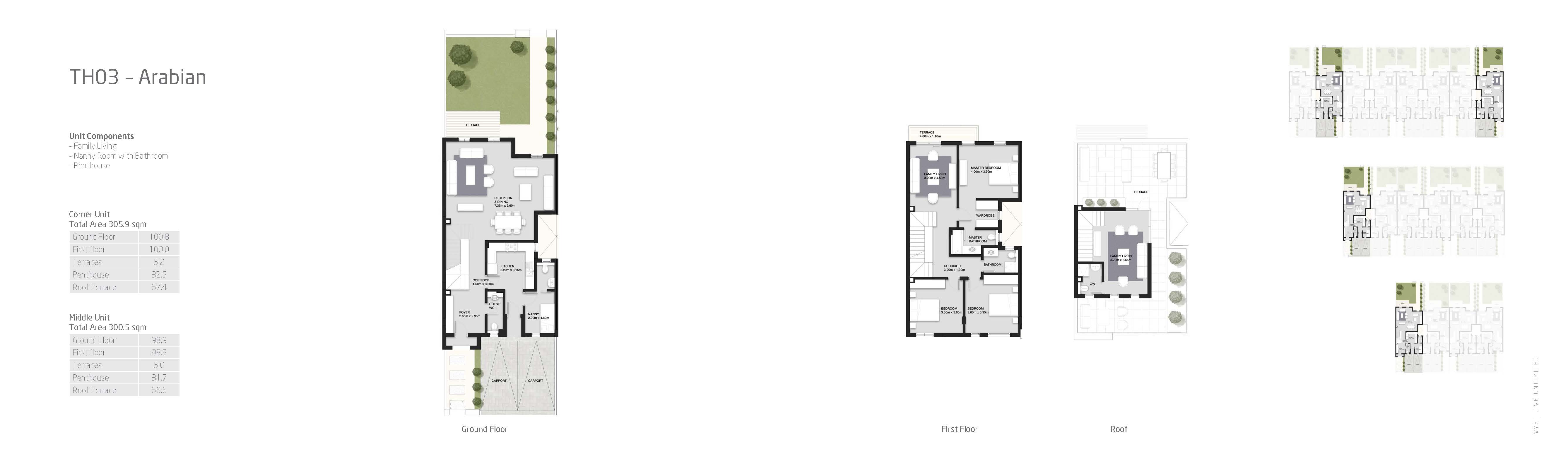 Floor plan for townhouse at VYE SODIC
