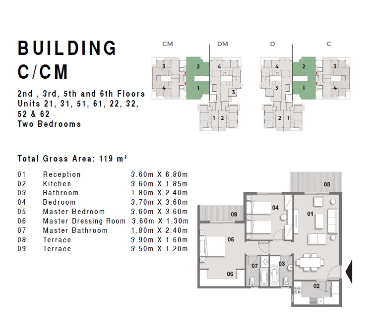 Floor plan for apartment at Il Bosco City
