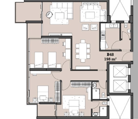 Floor plan for apartment at The View Waterway