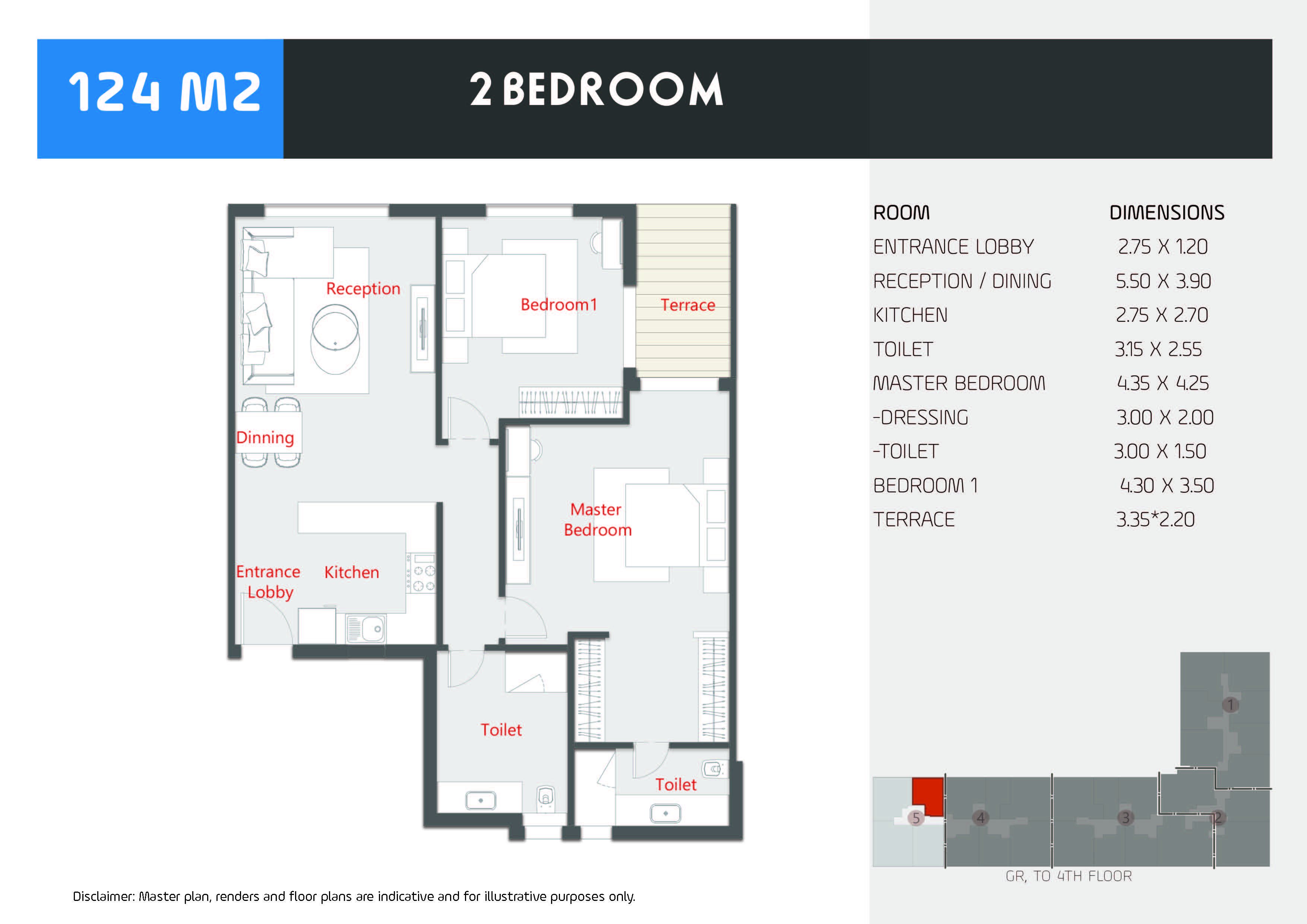 Floor plan for apartment at Al Karma Kay