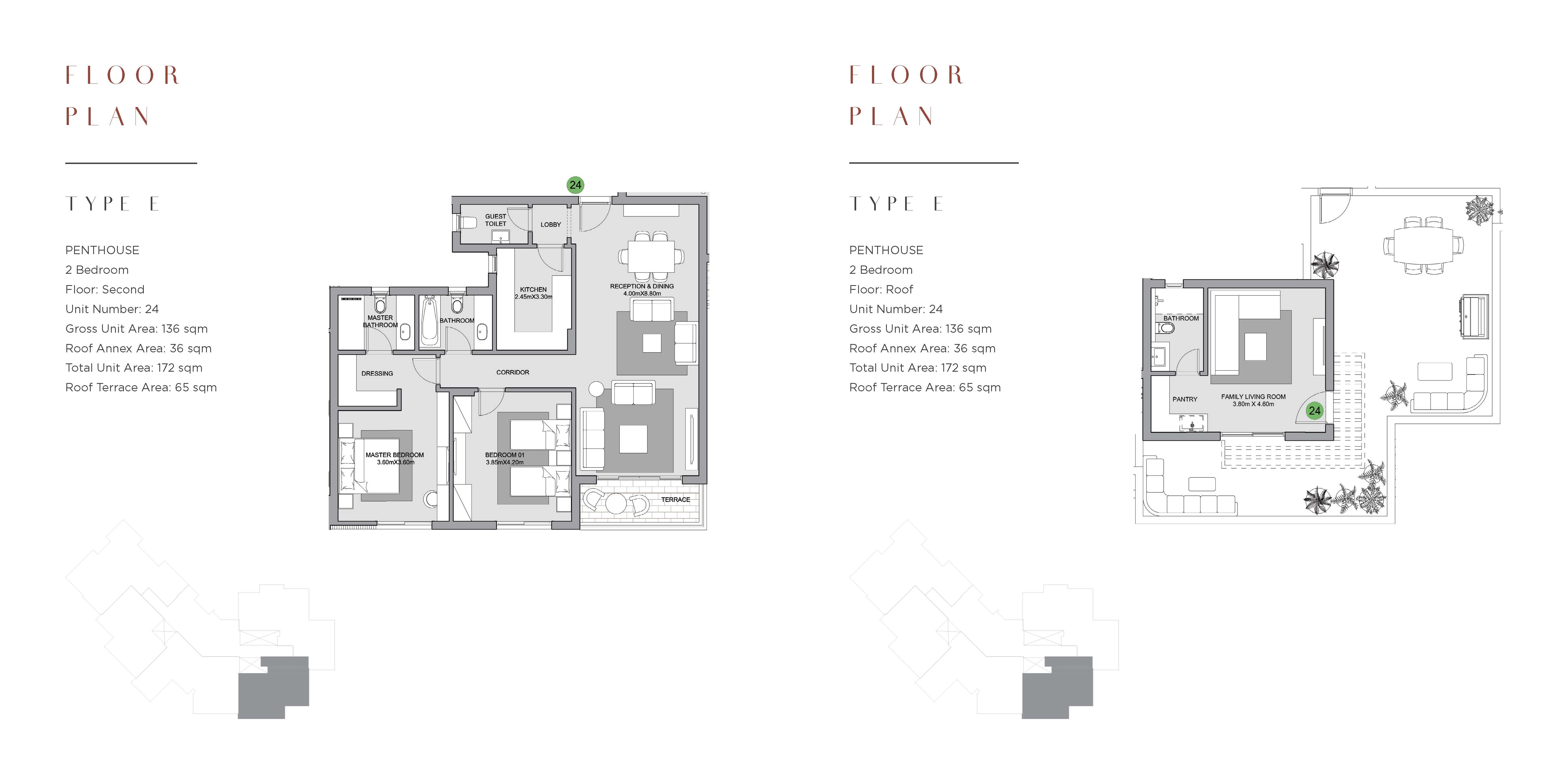 Floor plan for penthouse at The Estates Residence