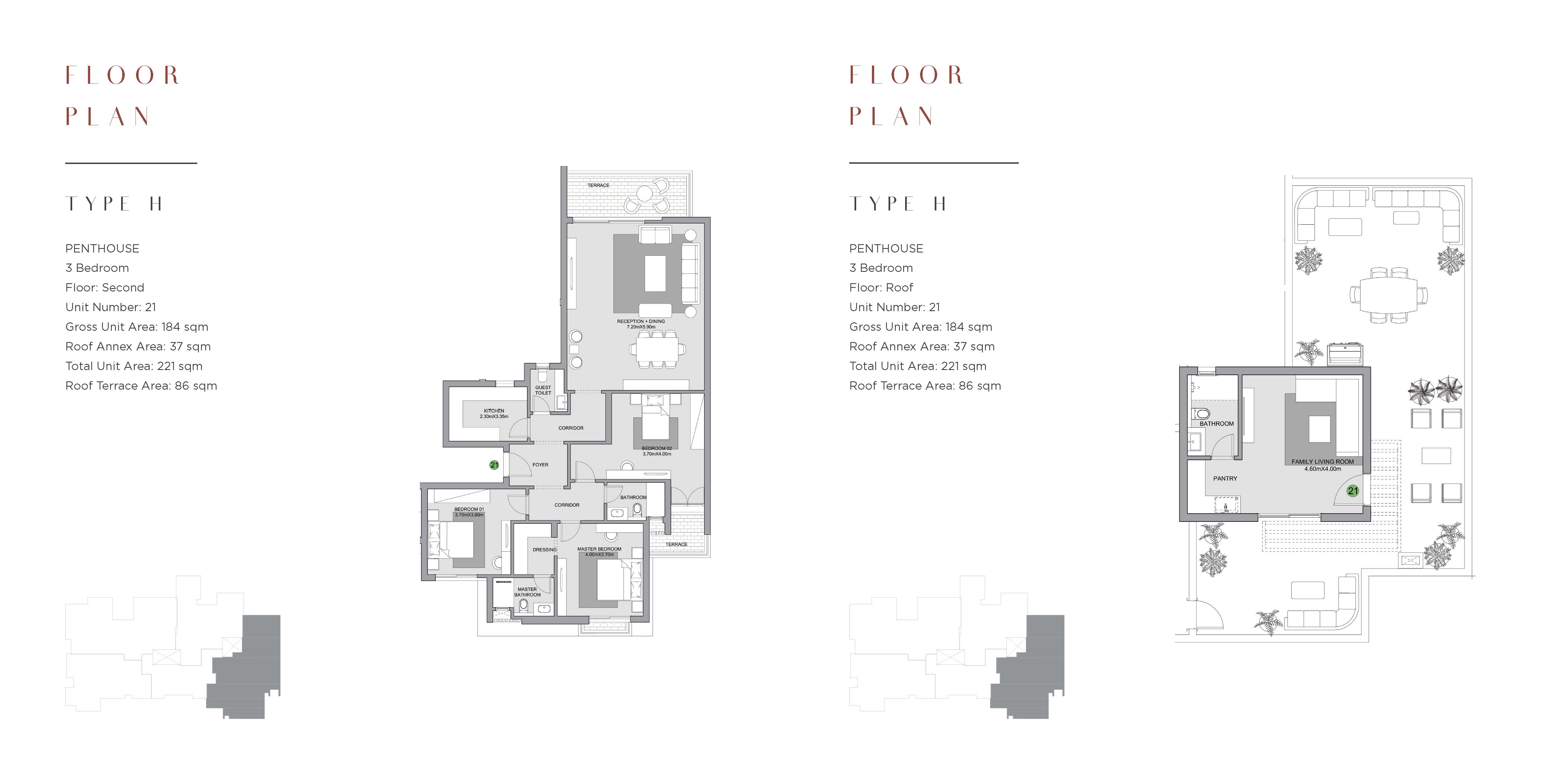 Floor plan for penthouse at The Estates Residence