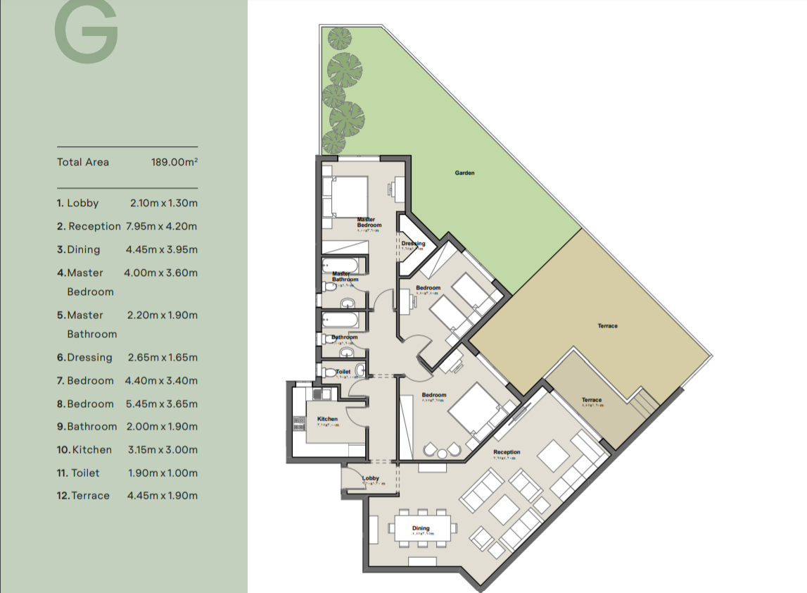 Floor plan for apartment at Axis X Iwan