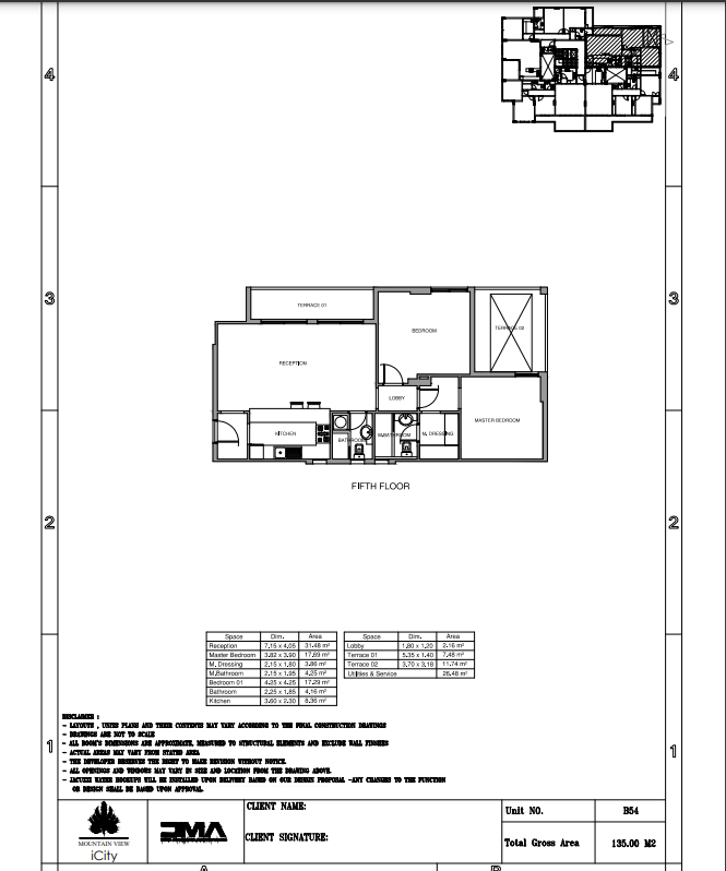Floor plan for  at Mountain View ICity New Cairo