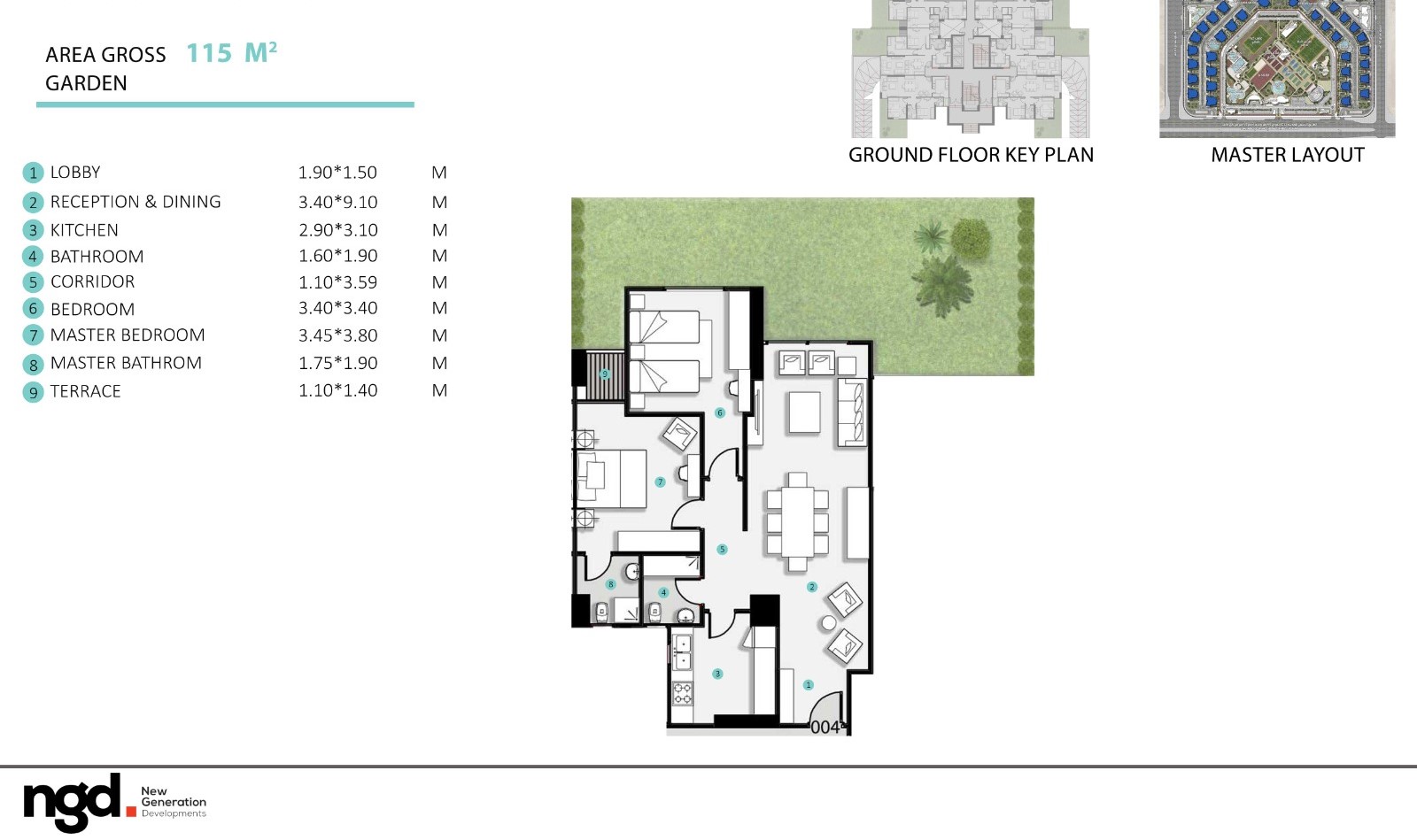 Floor plan for apartment at Alma New Alamein