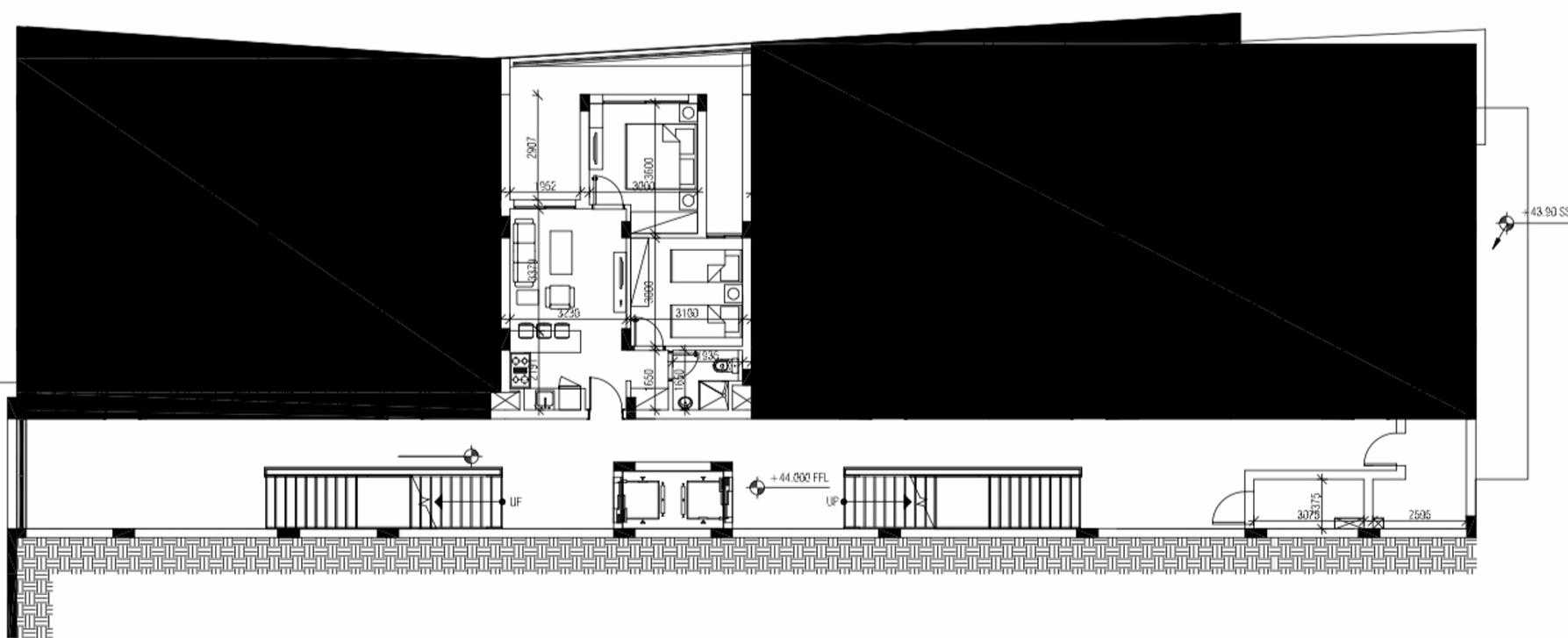 Floor plan for chalet at Carnelia