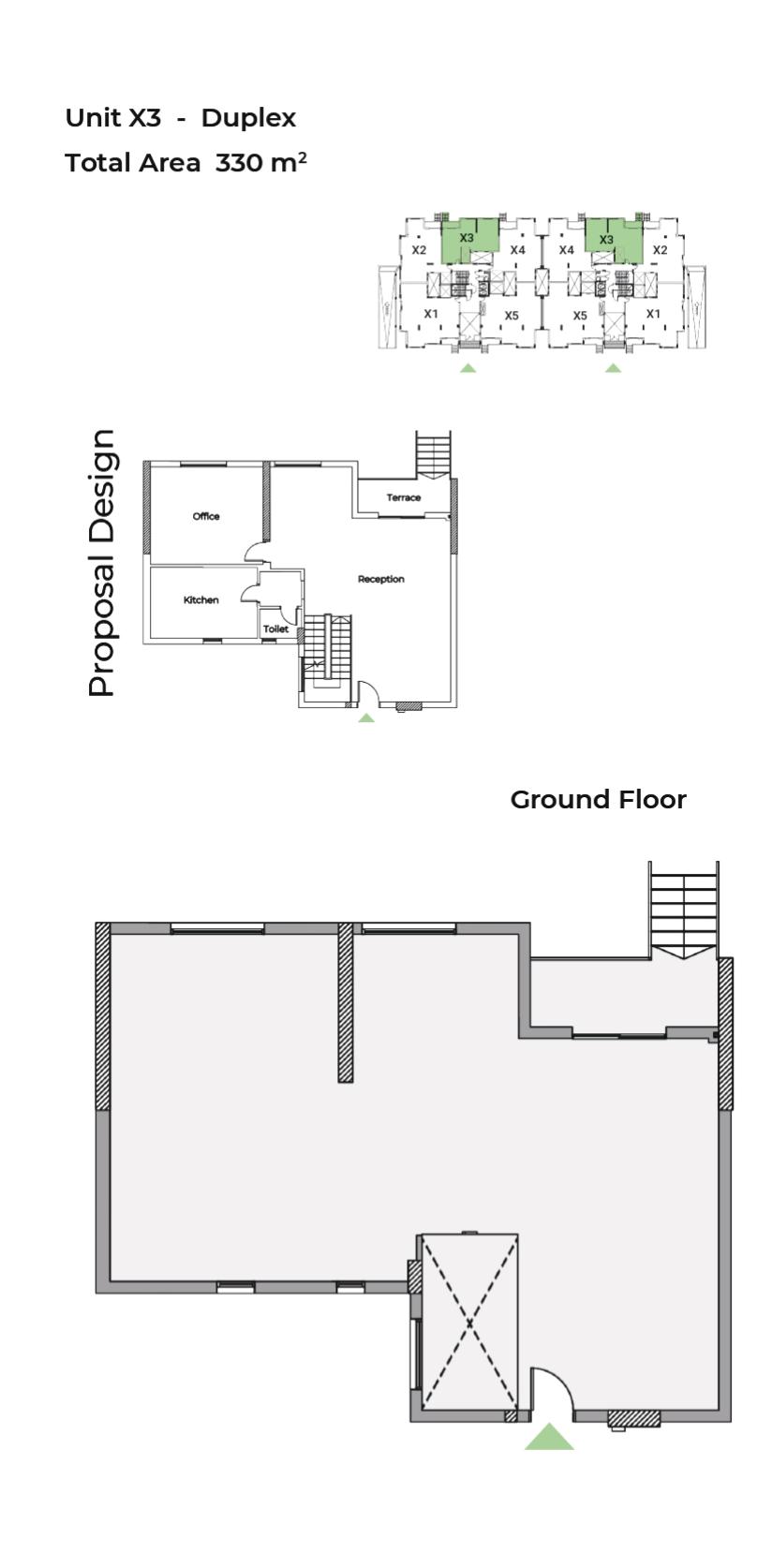 Floor plan for duplex at Capital Heights 1