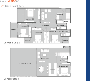 Floor plan for duplex at Jamila