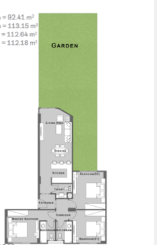 Floor plan for chalet at Jamila