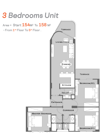 Floor plan for chalet at Jamila