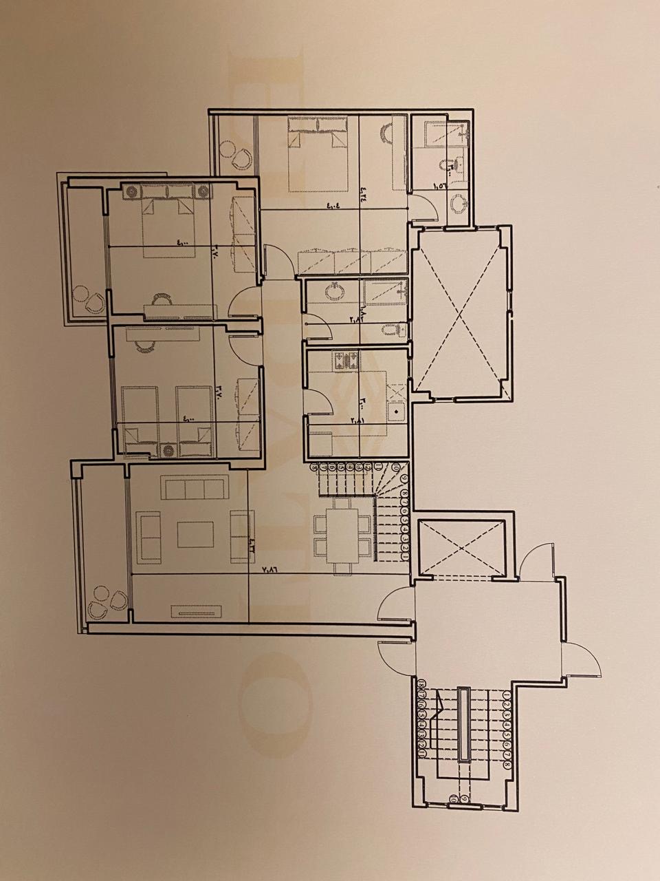 Floor plan for penthouse at El Patio Oro