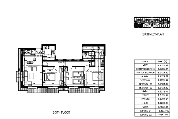 Floor plan for apartment at Parklane