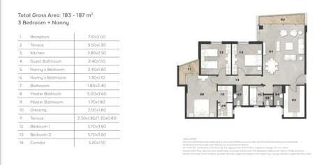 Floor plan for apartment at Vinci