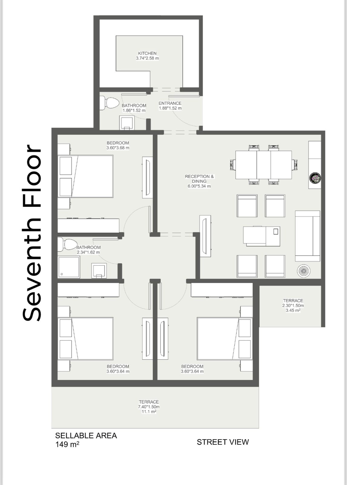 Floor plan for apartment at Lumia Residence- New Capital