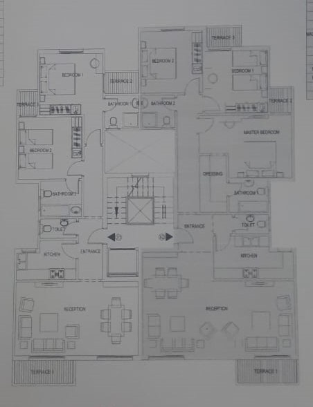 Floor plan for apartment at Sarai