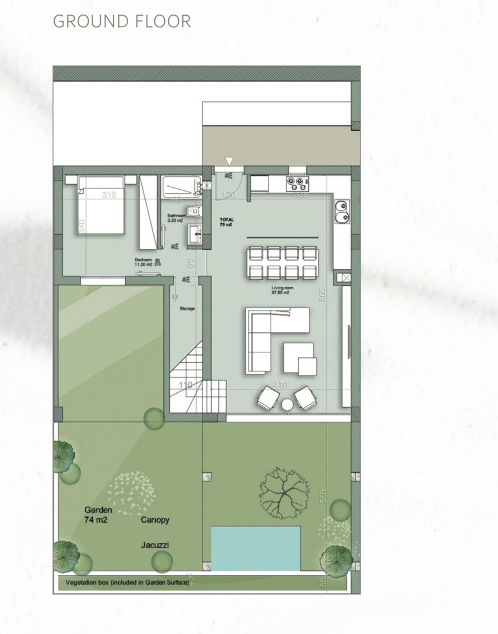 Floor plan for chalet at Il Monte Galala