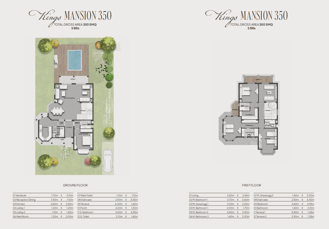 Floor plan for villa at Kings Way