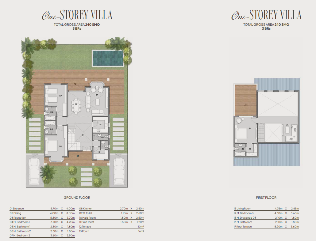 Floor plan for villa at Kings Way