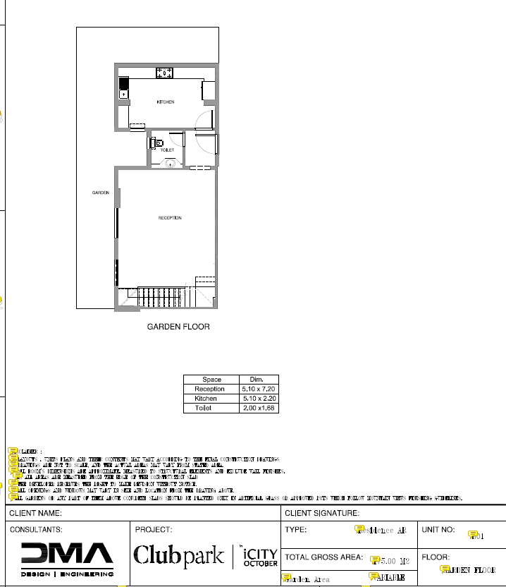 Floor plan for villa at Mountain View iCity October