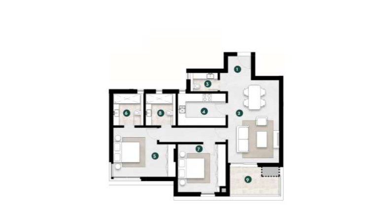 Floor plan for apartment at Solana East