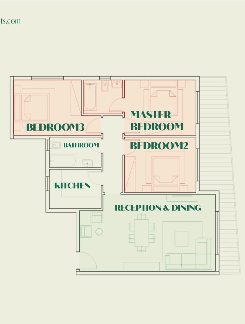 Floor plan for apartment at Belva