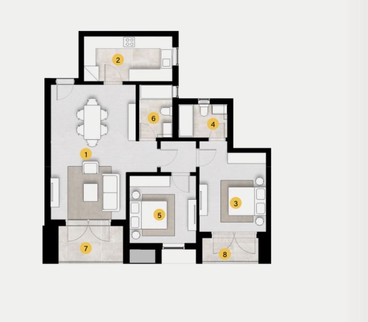 Floor plan for apartment at ZED