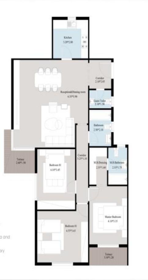 Floor plan for apartment at Acasa Mia