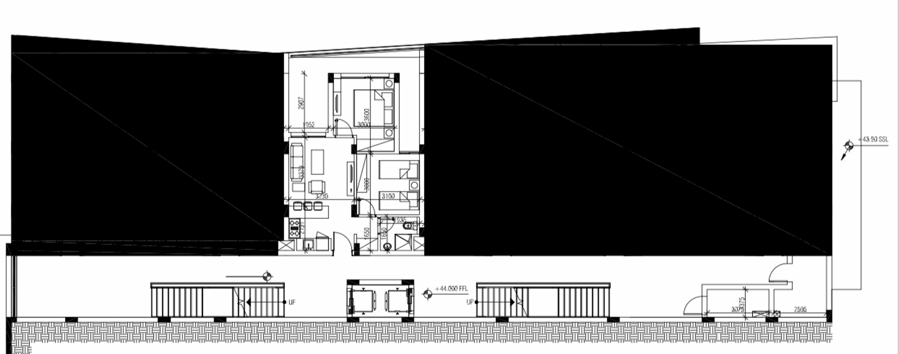 Floor plan for chalet at Carnelia