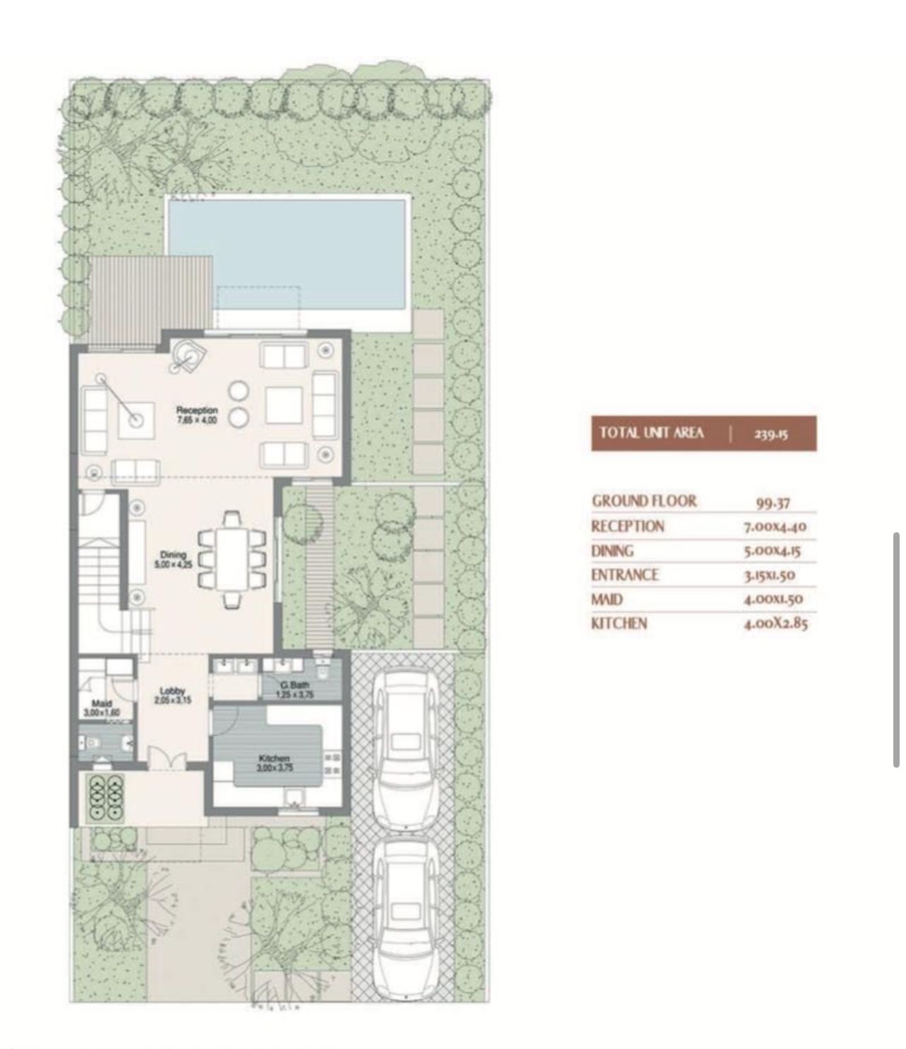 Floor plan for villa at The Hills