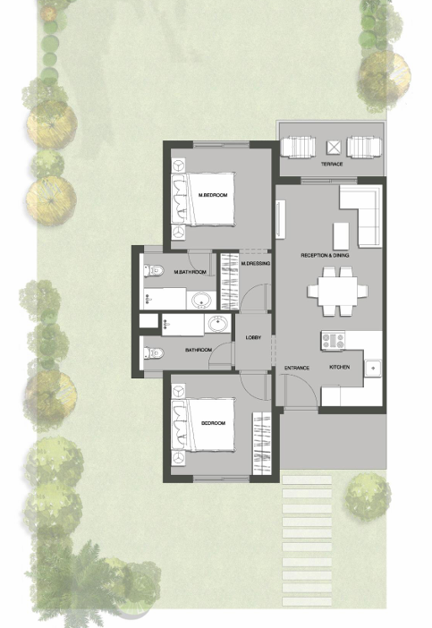Floor plan for chalet at Seazen