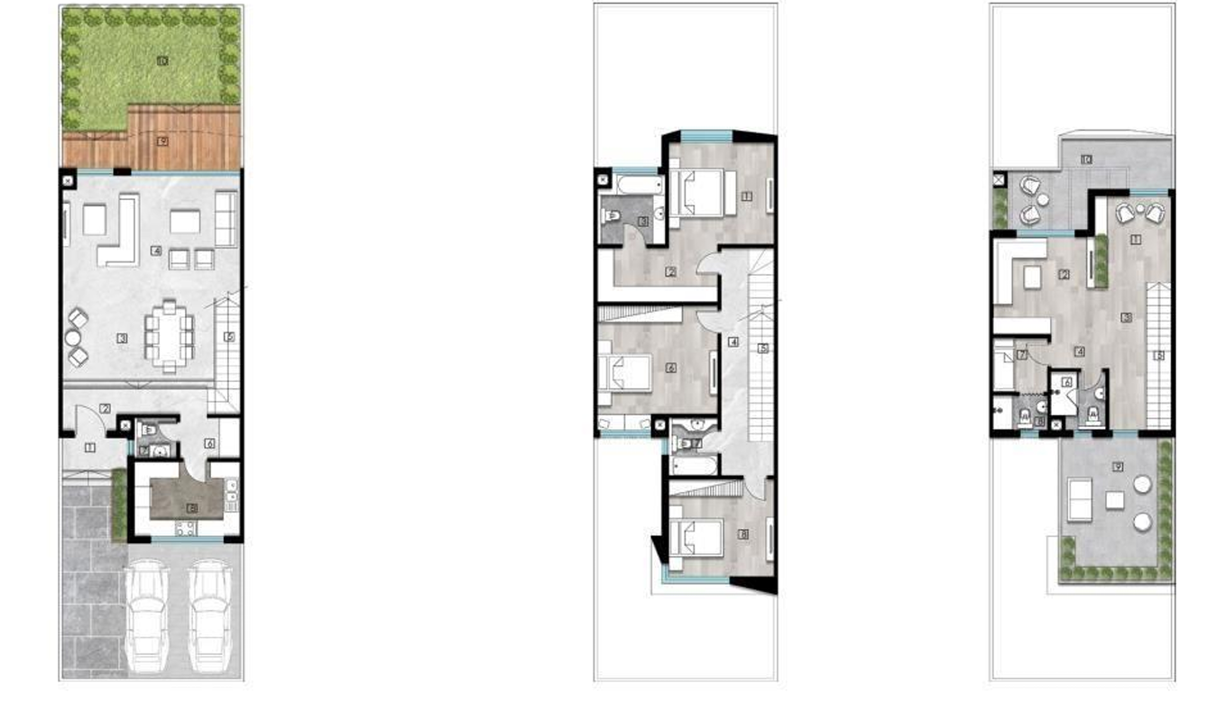 Floor plan for townhouse at Eastshire