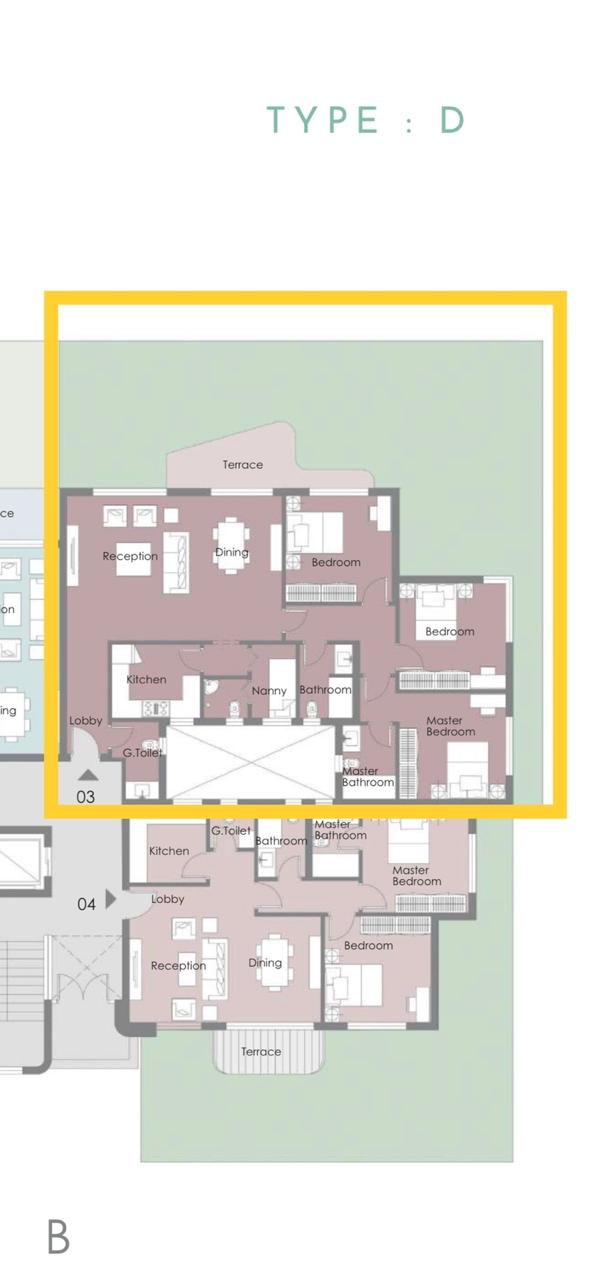 Floor plan for apartment at Palm Hills New Cairo